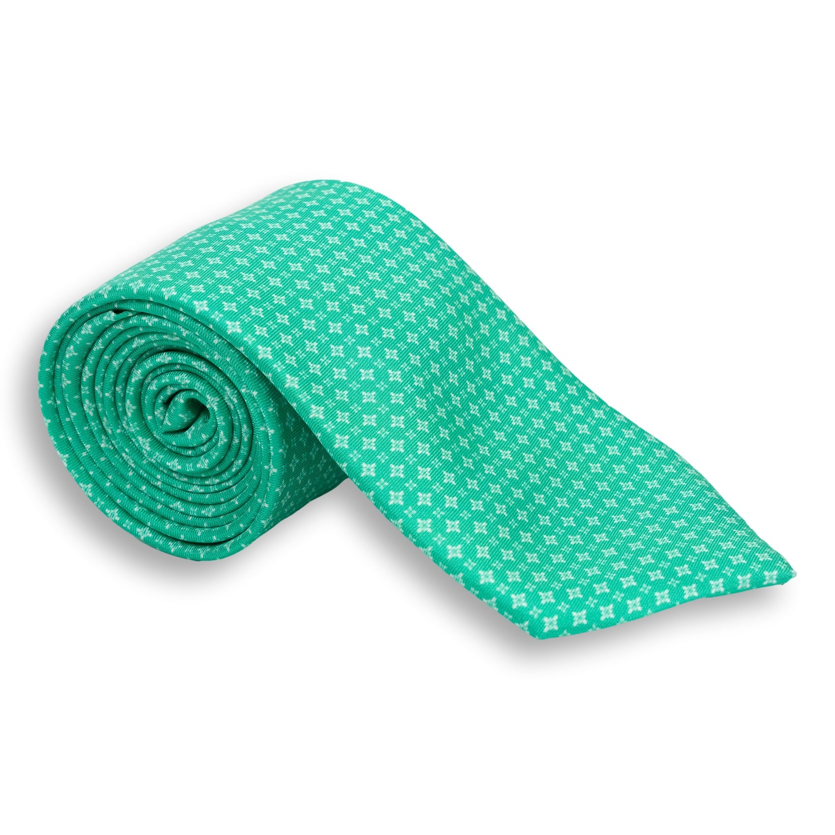 Mini Diamond Pattern Silk Print Tie