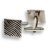 Silver Zebra Stripe Cufflink