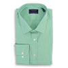 Green Micro Houndstooth Spread Collar Dress Shirt
