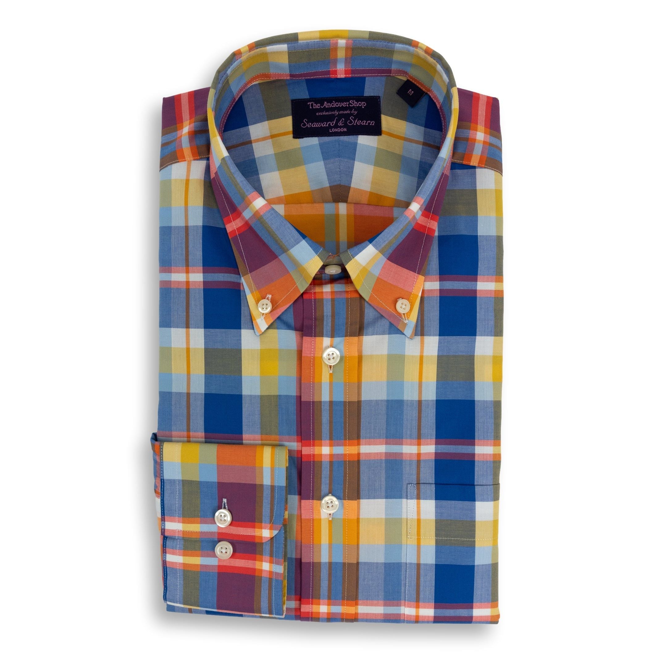 Orange and Blue Summer Plaid Sport Shirt – The Andover Shop