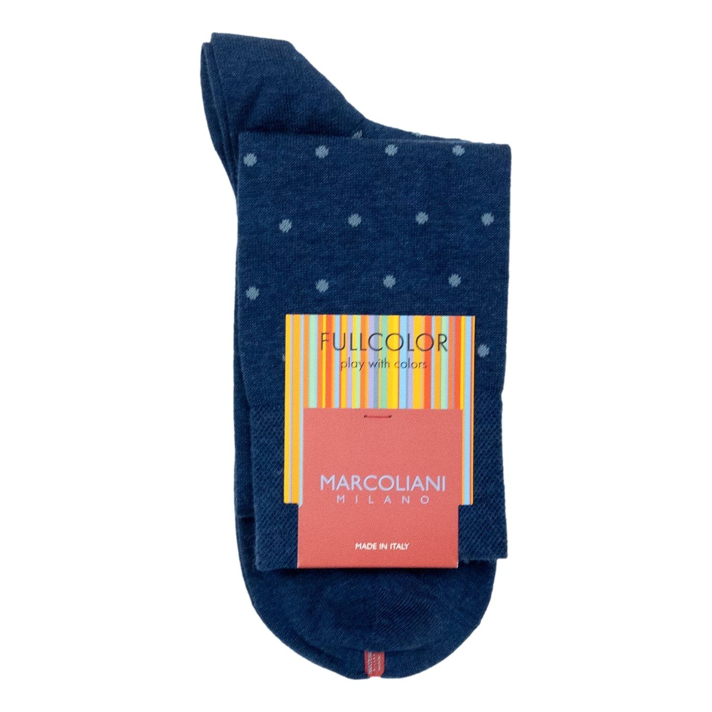 Pima Cotton Polka Dot Over the Calf Dress Socks