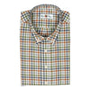 Orange, Green, and Navy Check Button Down Sport Shirt
