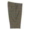 Moss with Blue and Purple Windowpane Modern Fit Plain Front Dress Trouser