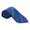 Blue and Rust Silk Repp Stripe Tie