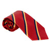 Navy, Gold, and Red Repp Stripe Silk Tie