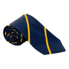 Navy and Gold Silk Repp Stripe Tie