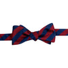 Maroon and Navy Bar Stripe Bow Tie