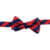 Red and Navy Bar Stripe Bow Tie