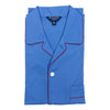 Classic Pyjamas Mid Blue with Red Piping