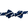 Navy Buckingham Stripe Bow Tie