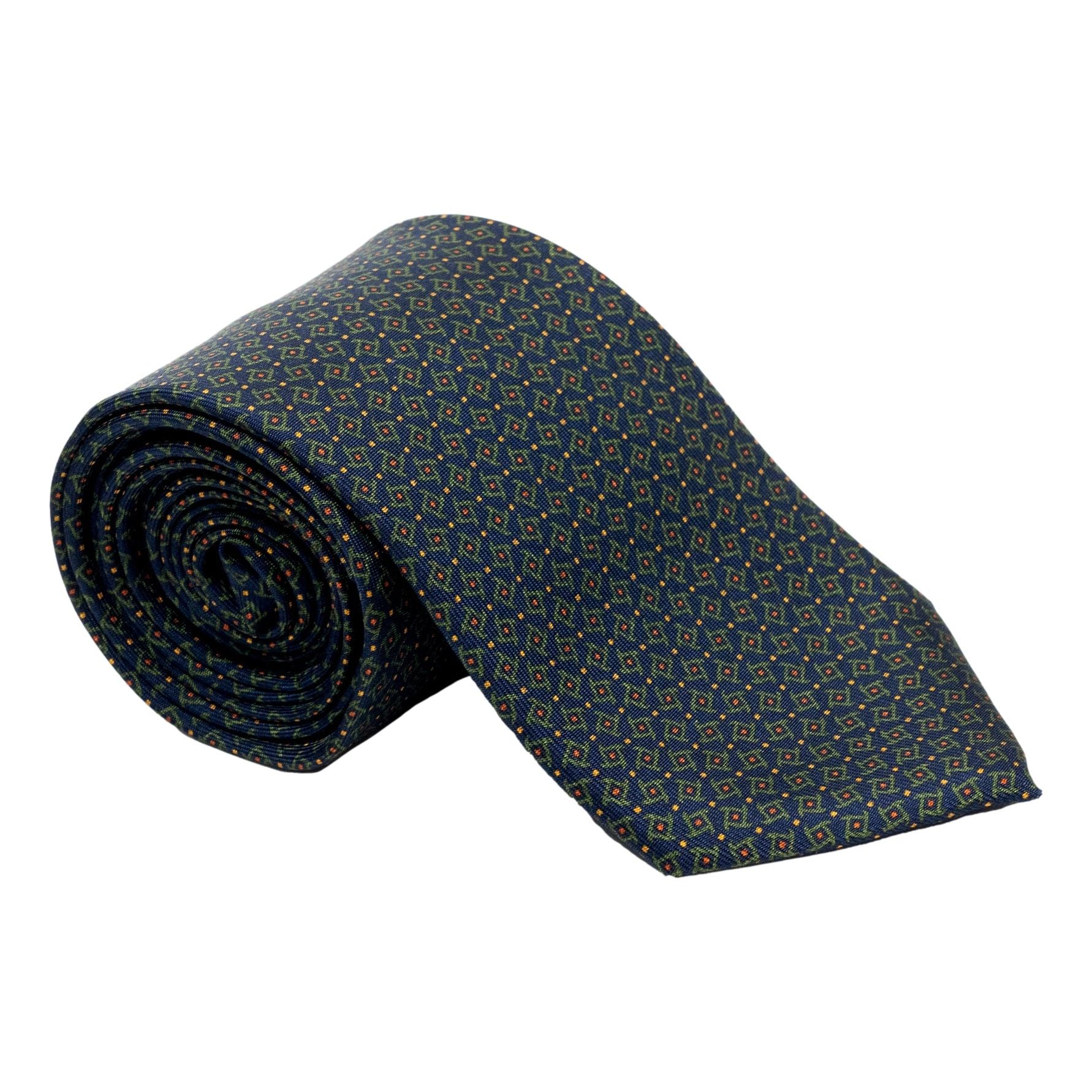 Cyclone Motif Silk Tie