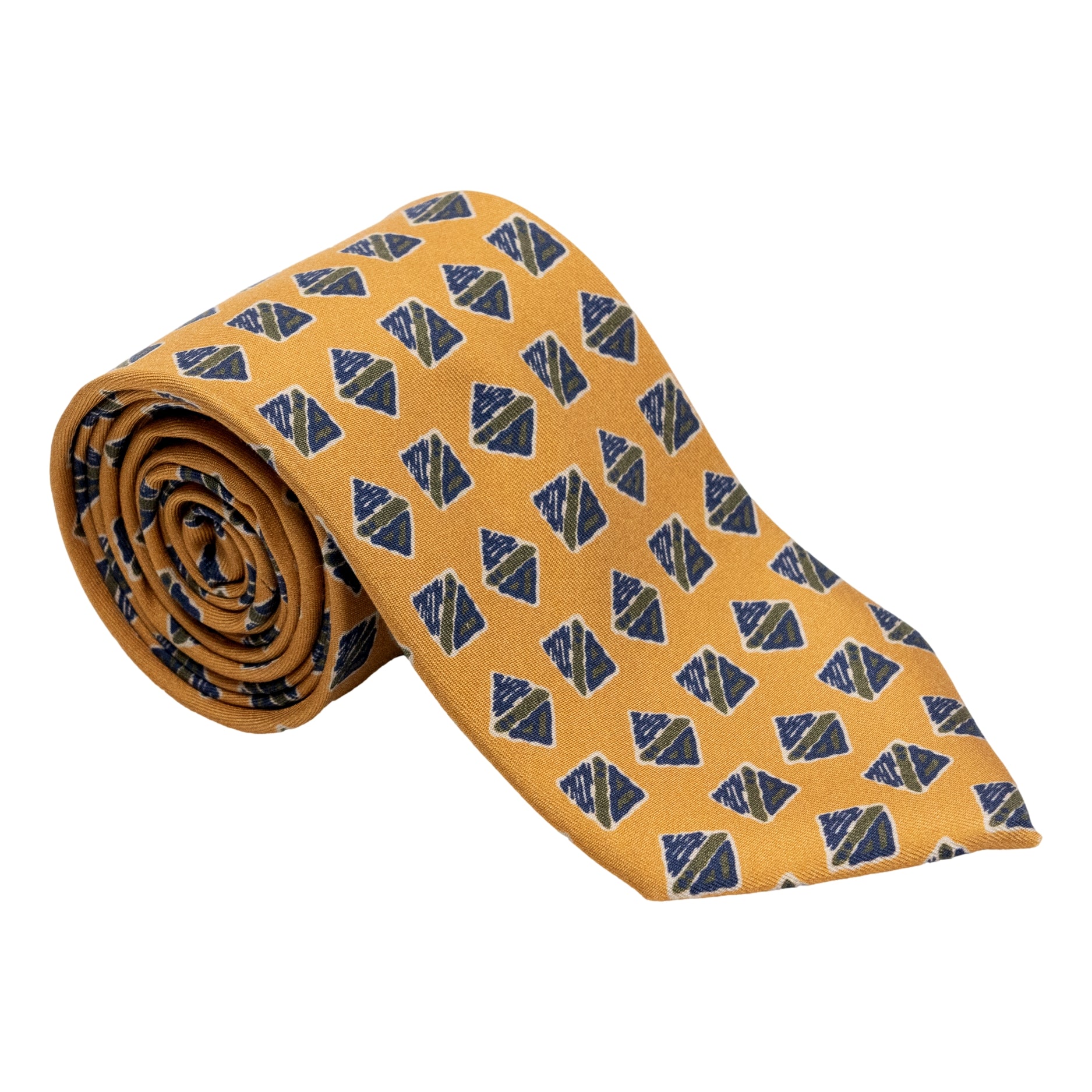 Artistic Square and Diamond Motif Silk Tie