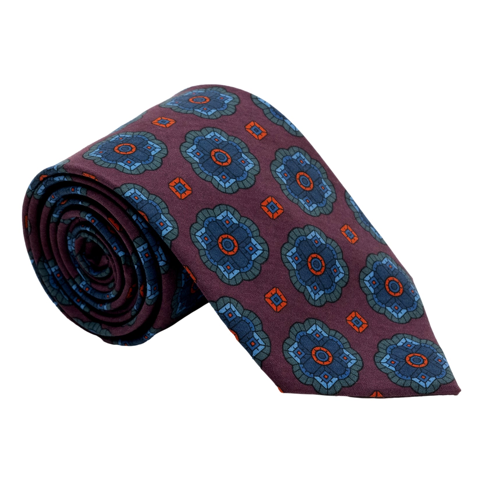 Kaleidoscope Motif Silk Tie