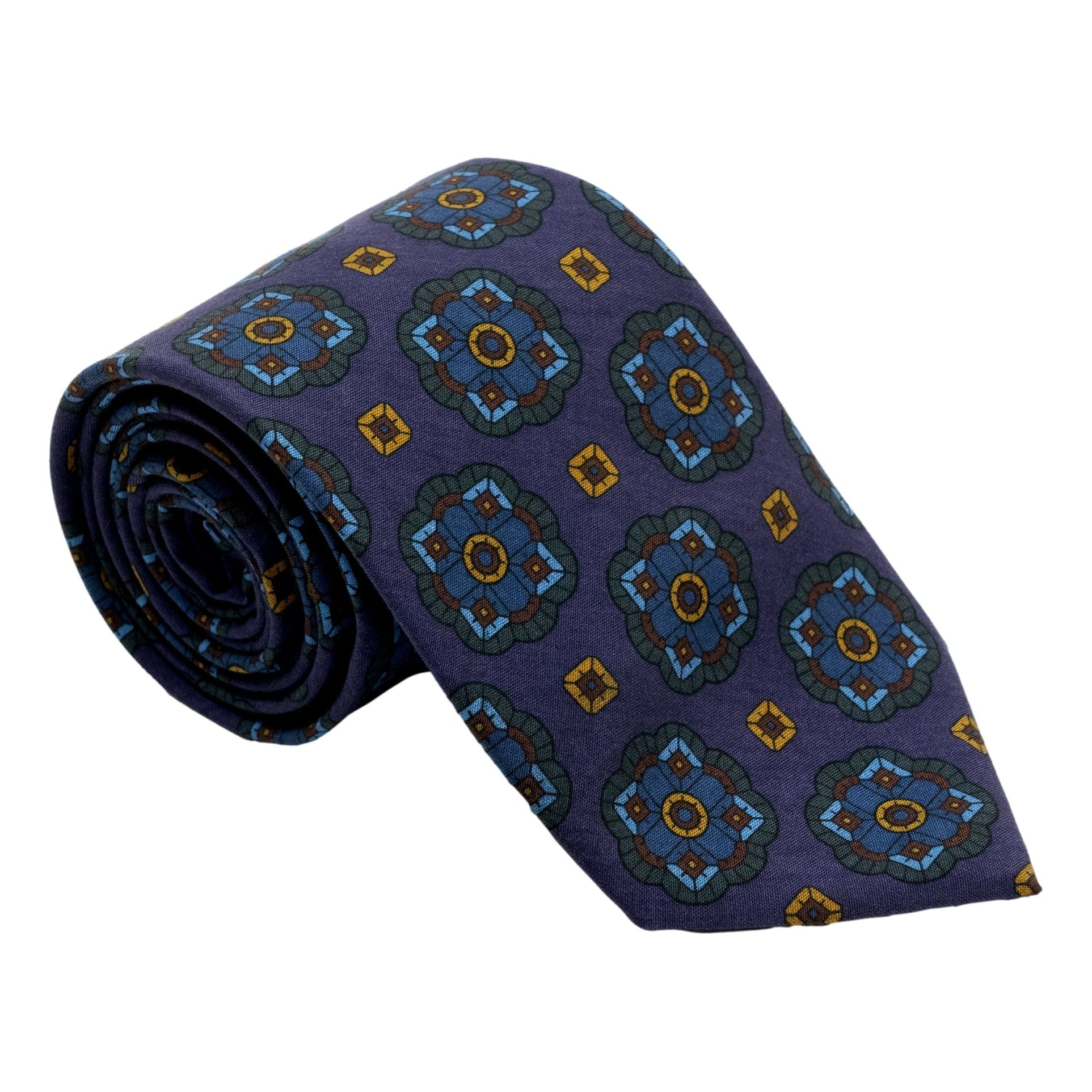 Kaleidoscope Motif Silk Tie