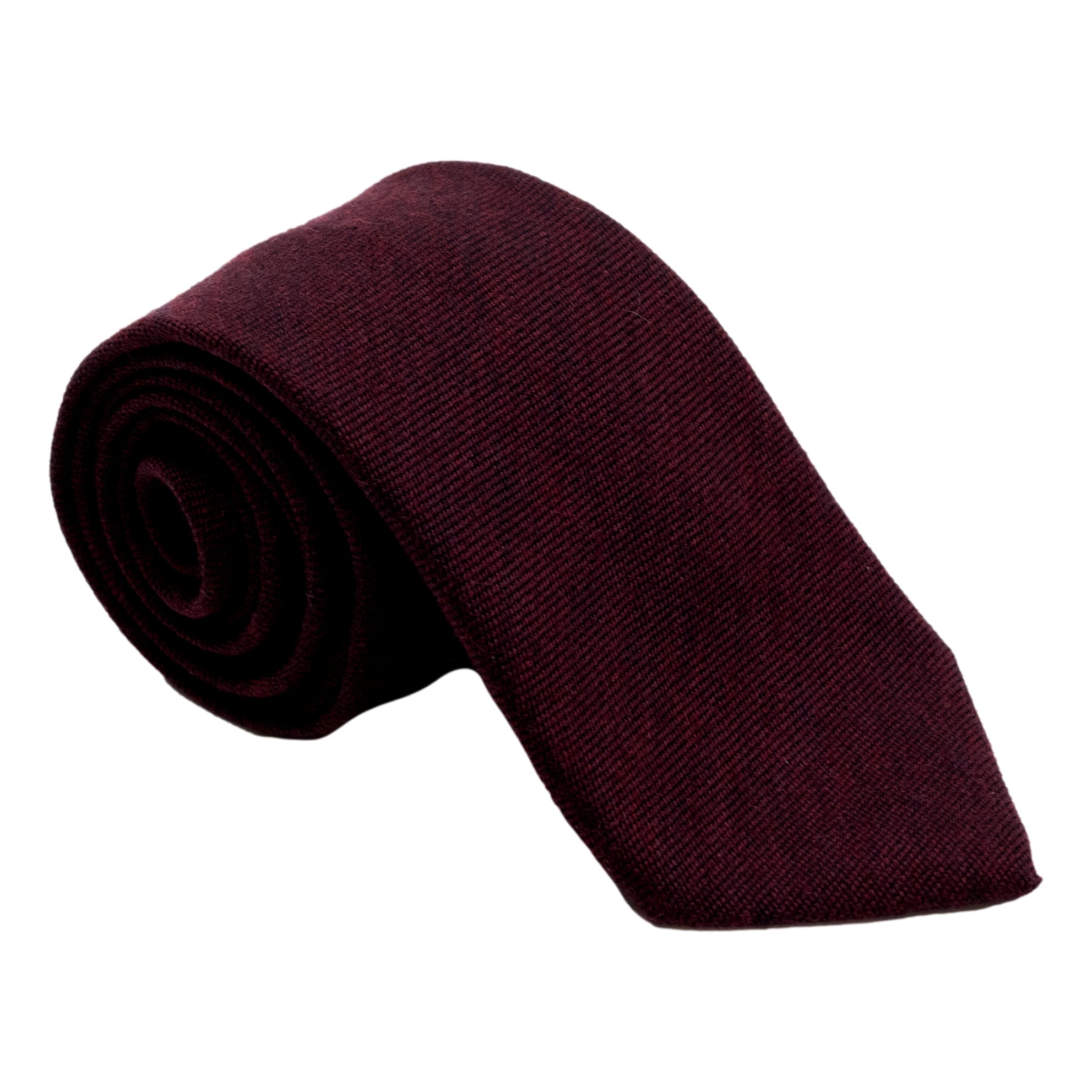 Solid Weave Wool and Silk Tie