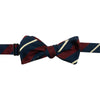 Silver, Navy, and Maroon Regimental Stripe Bow Tie