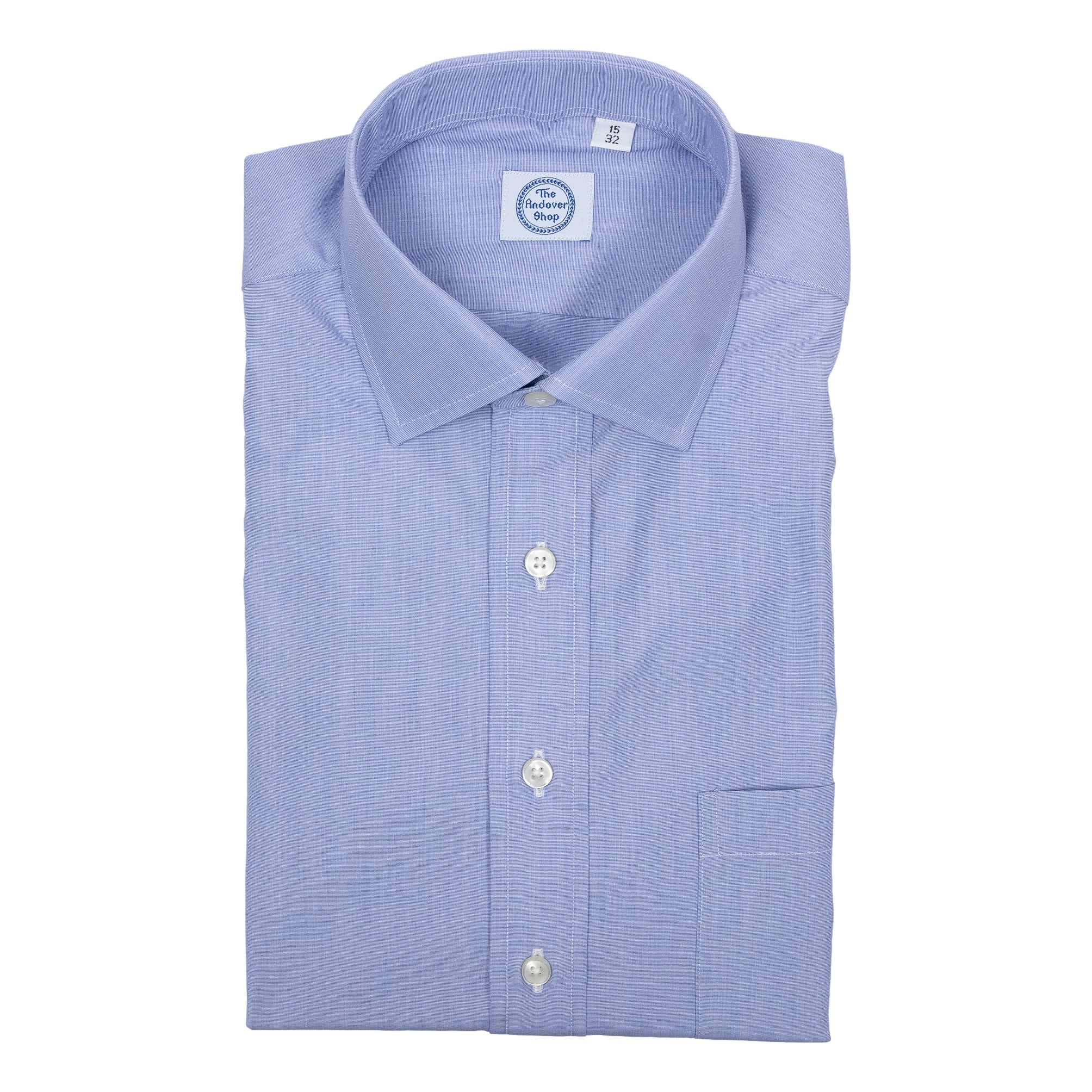Lavender Blue End-on-End Spread Collar Dress Shirt The Andover Shop Lavender Blue End-on-End Spread Collar Dress Shirt The Andover Shop