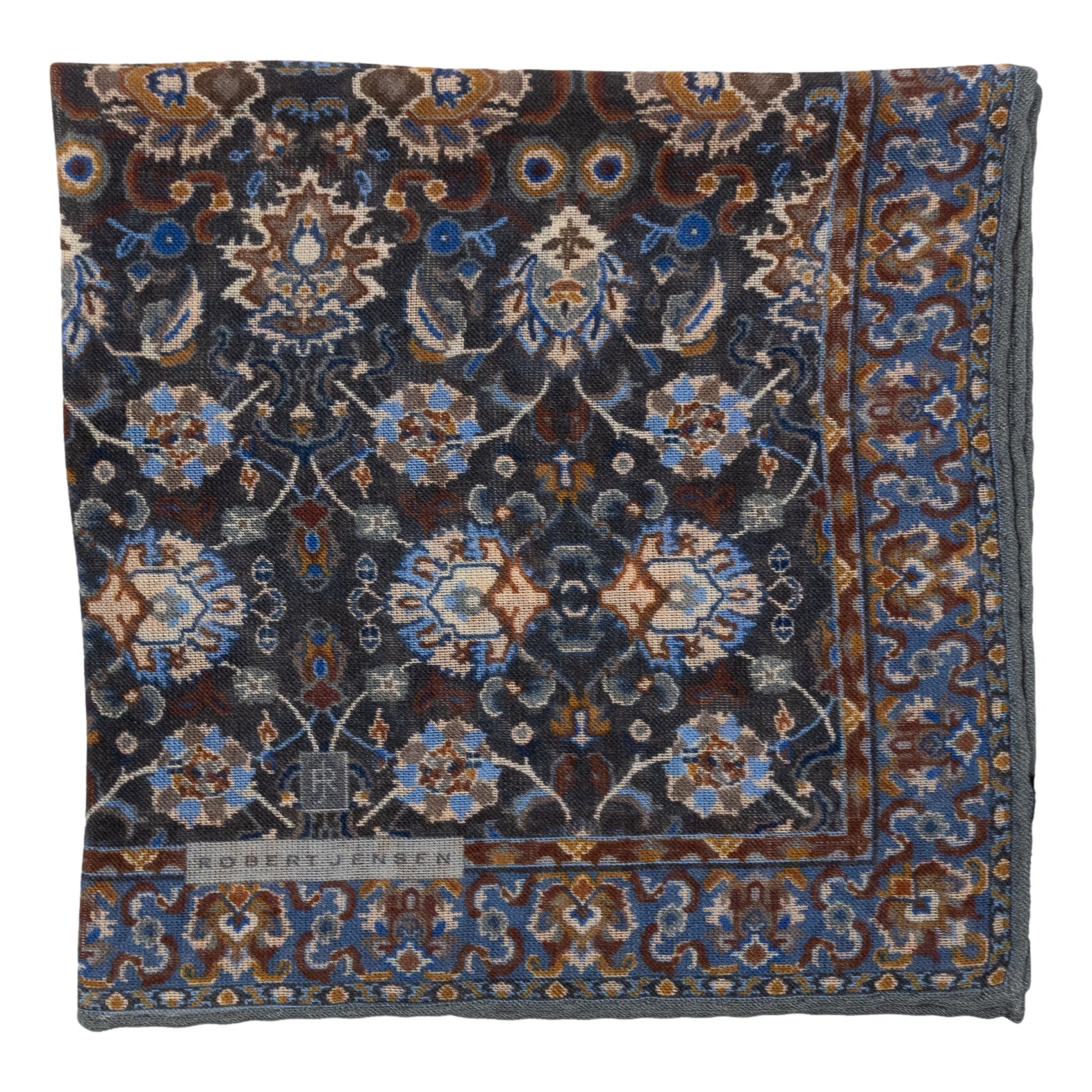 Abstract Perugia Print Wool and Silk Pocket Square