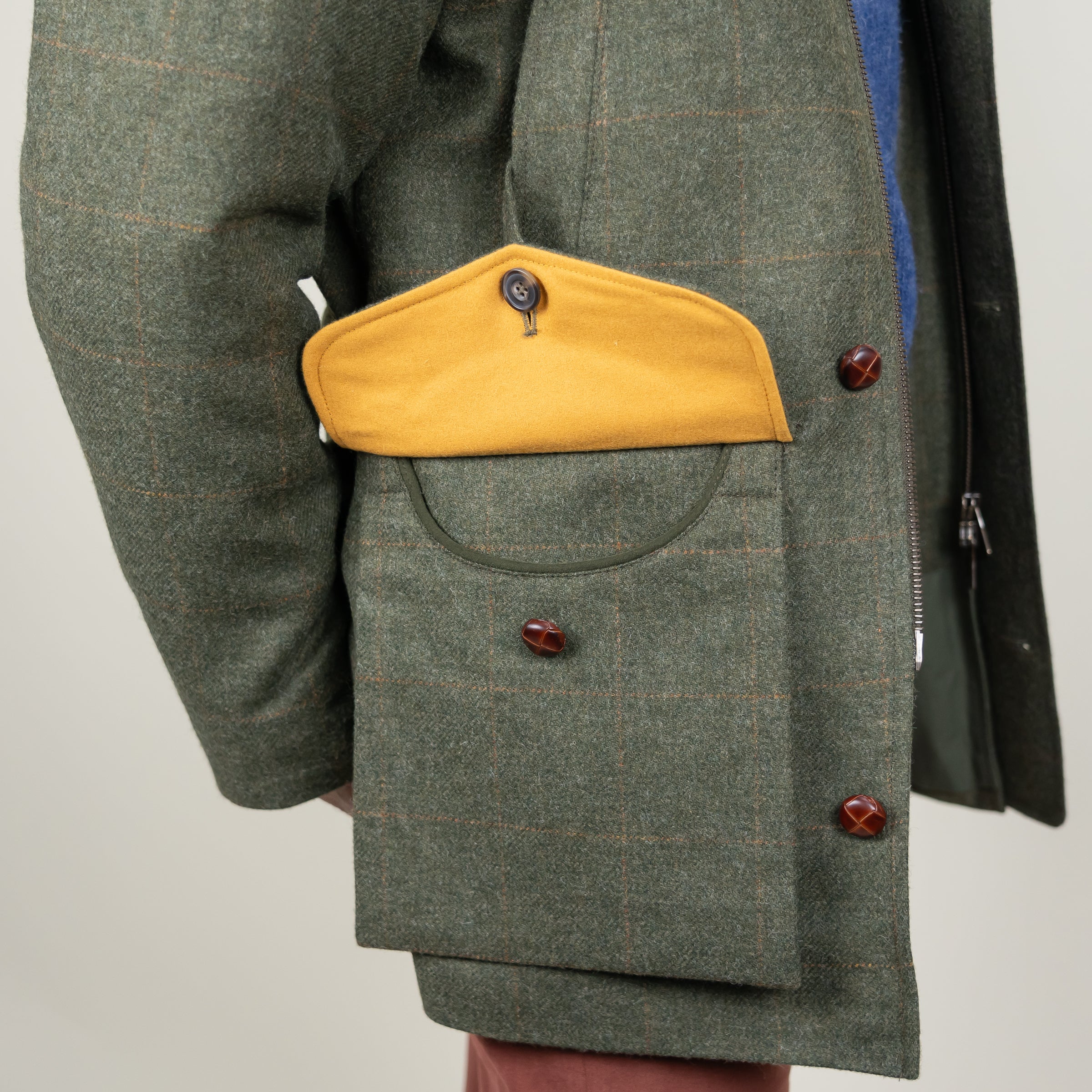 Chrysalis Chepstow Jacket in Green with Gold Windowpane – The