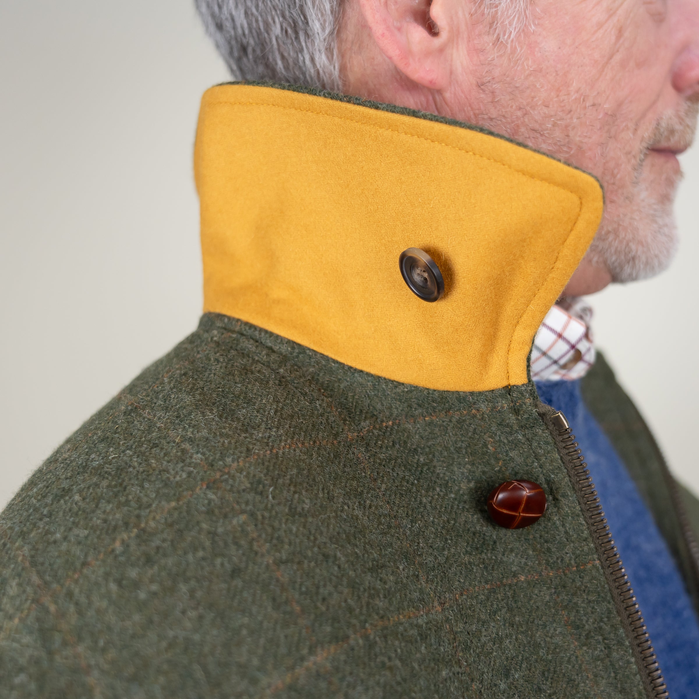 Chrysalis Chepstow Jacket in Green with Gold Windowpane – The