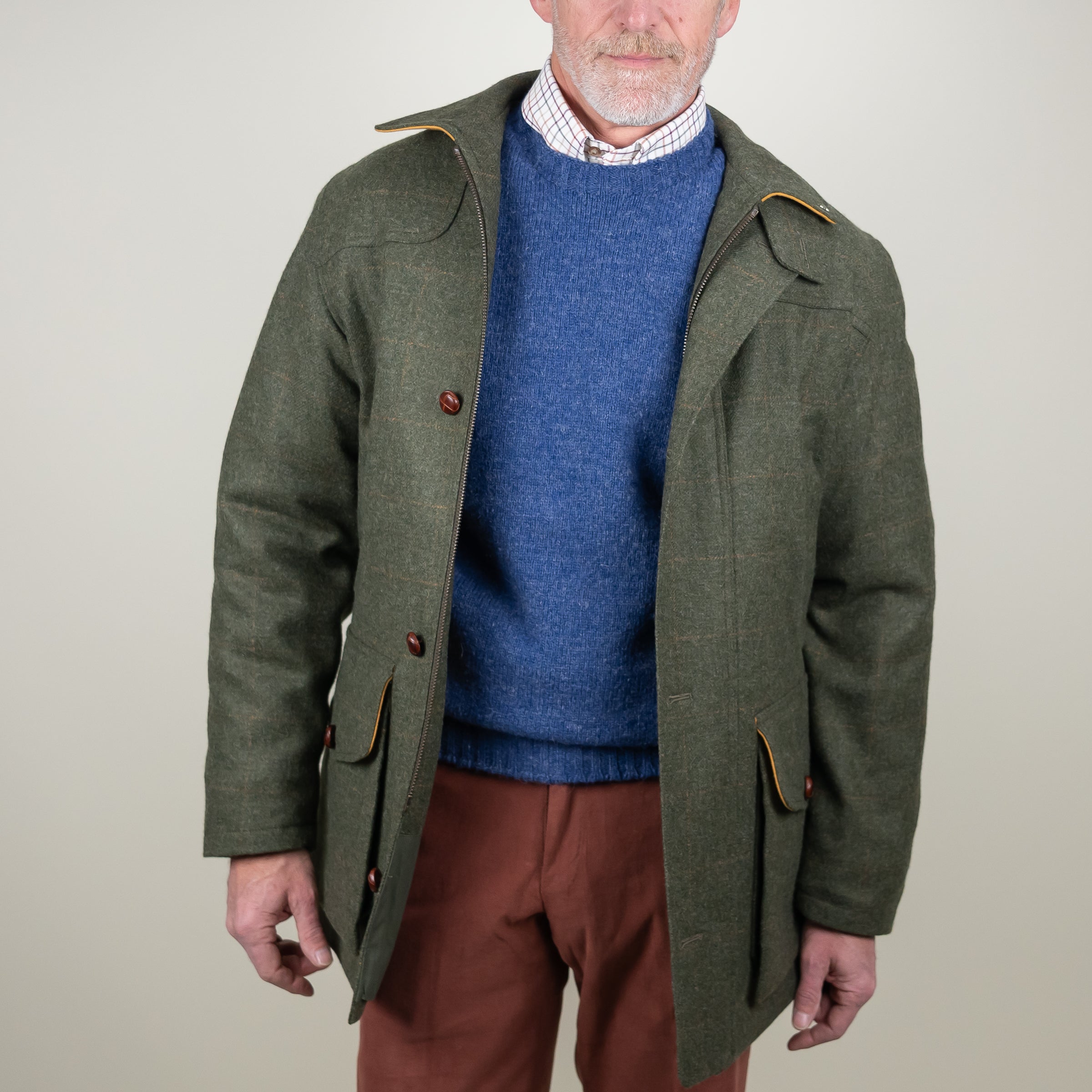 Chrysalis Chepstow Jacket in Green with Gold Windowpane – The