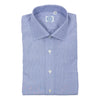 Blue Hairline Stripe Spread Collar Dress Shirt