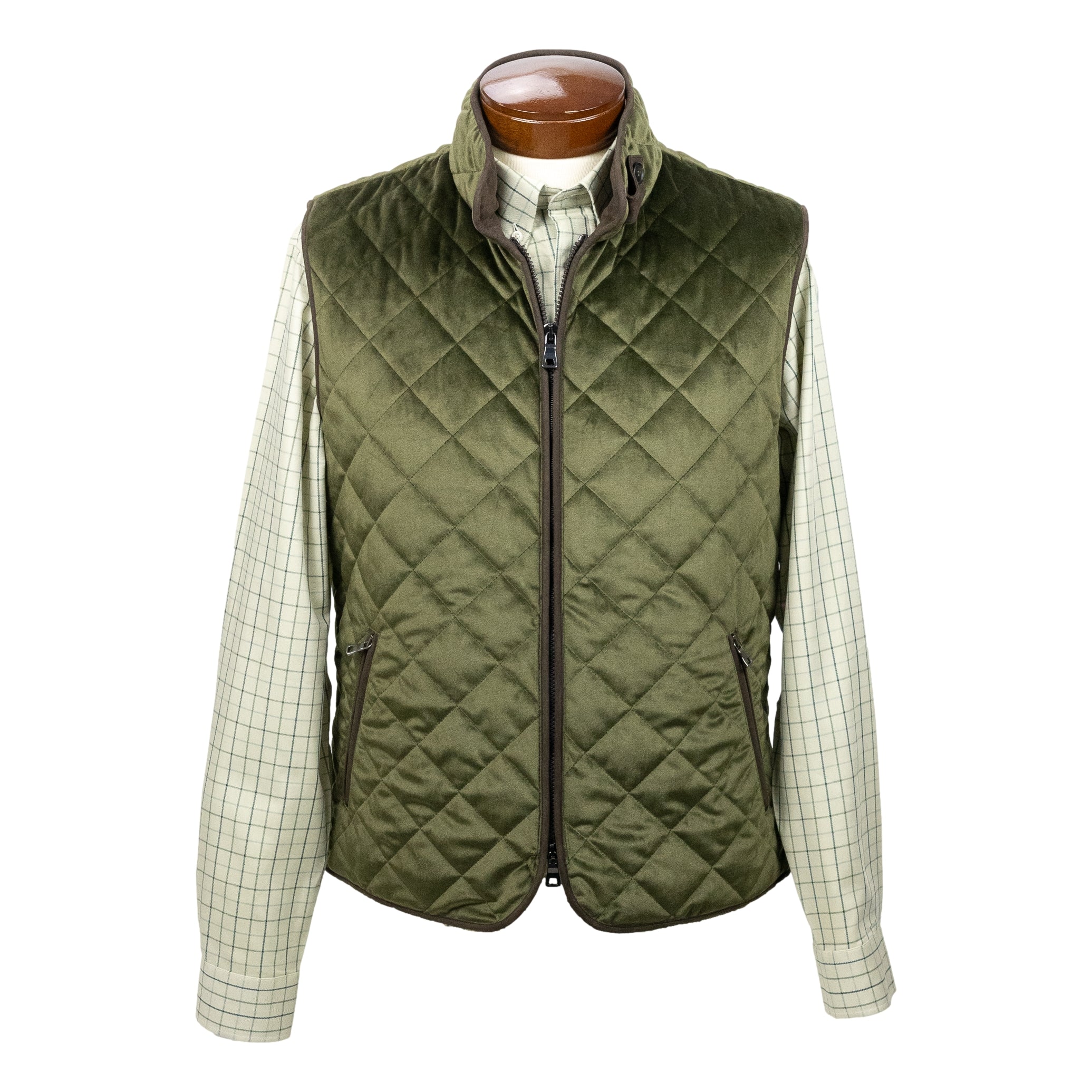 Olive Velvet Waterville Vest