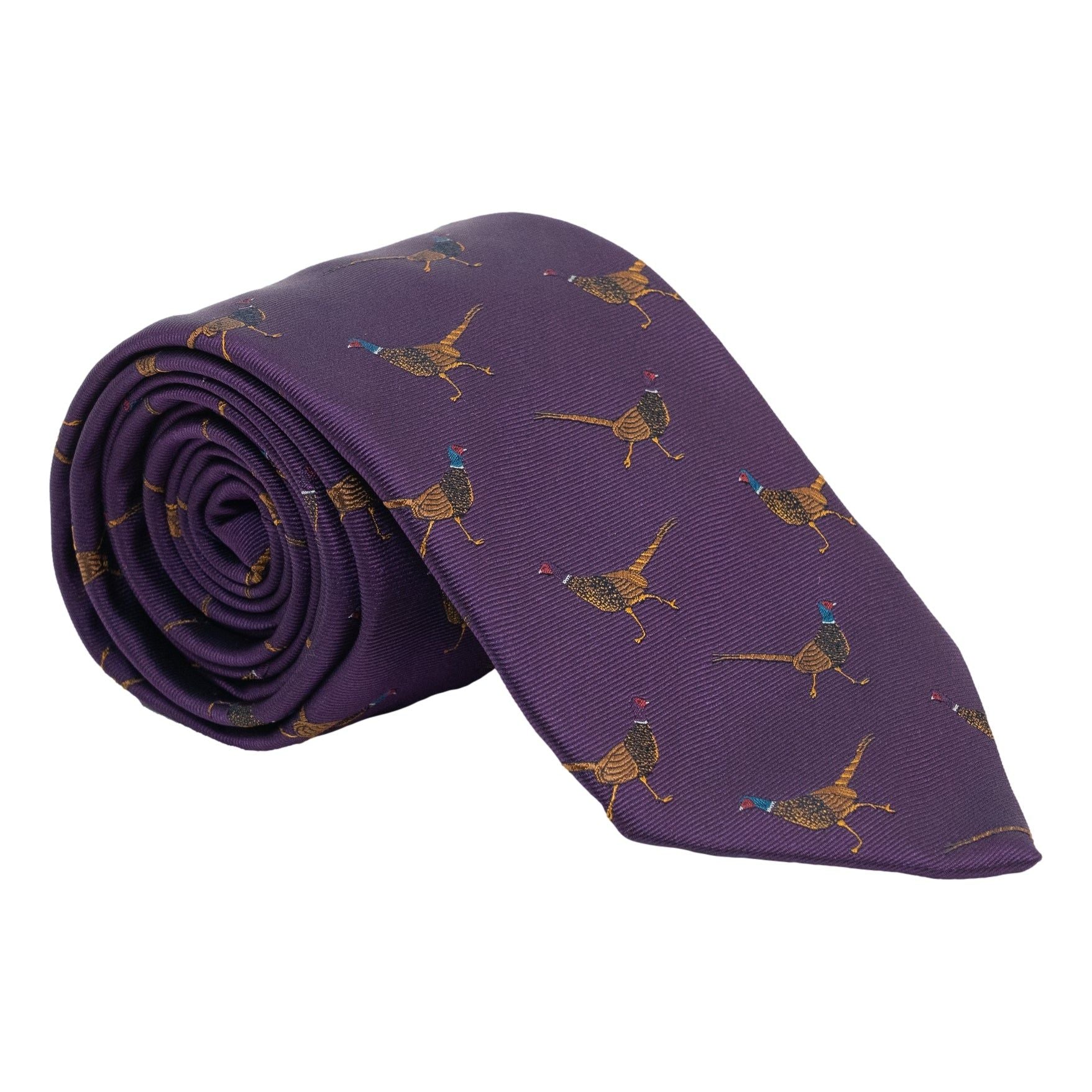 Pheasant Silk Tie