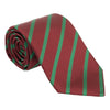 Scarlet and Green Repp Stripe Silk Tie