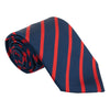Navy and Red Repp Stripe Silk Tie