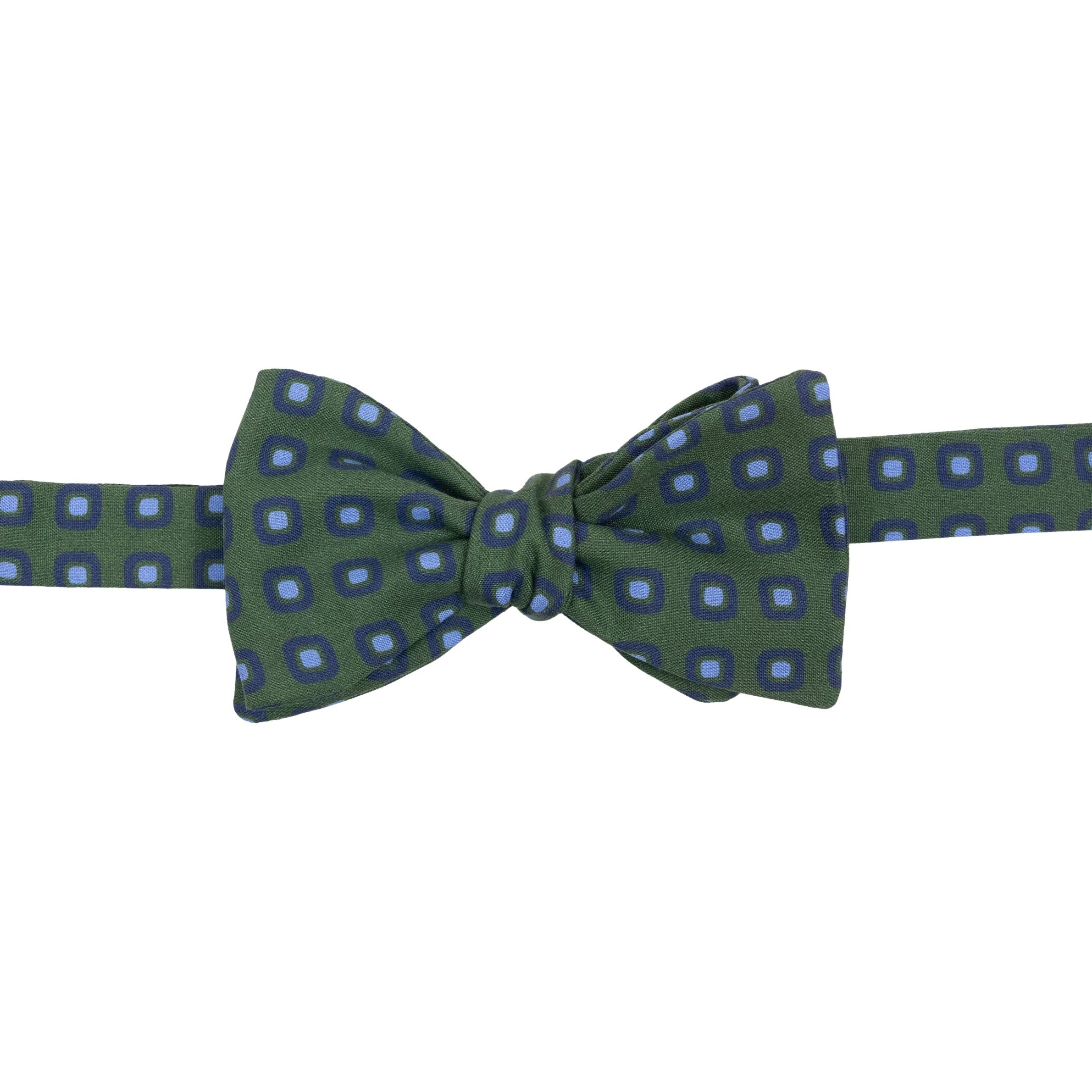 Pinkney Square Motif Silk Bow Tie