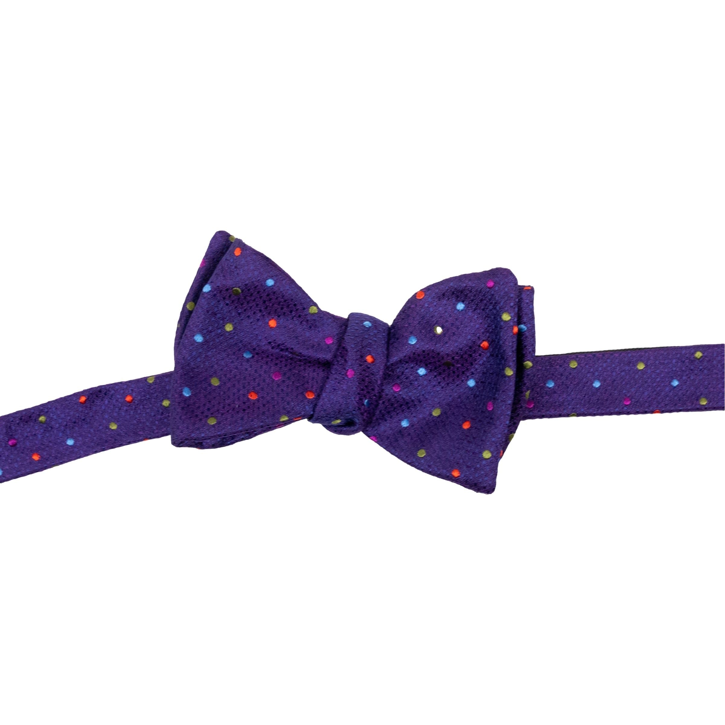 Multi Fun Dot Silk Bow Tie