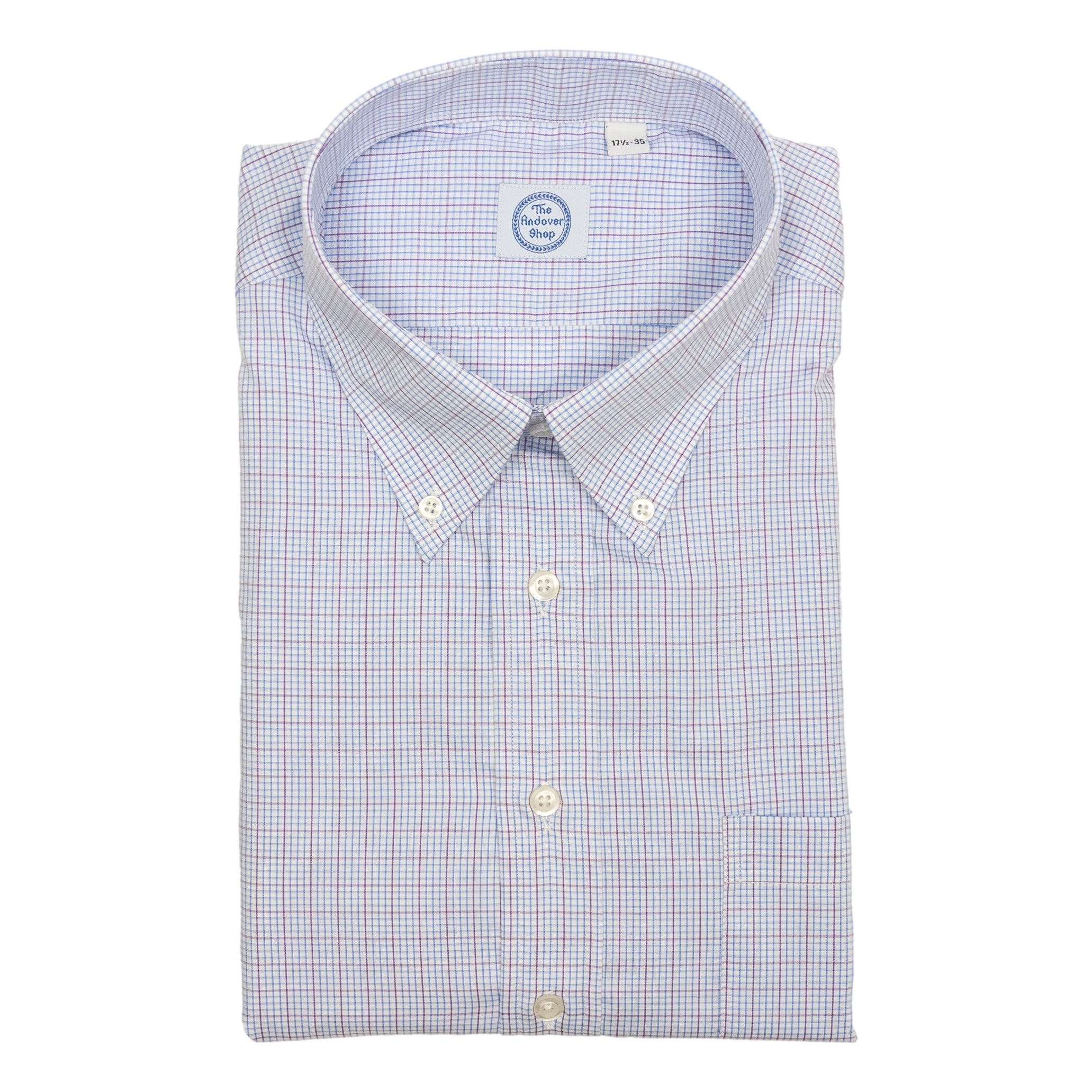 tattersall dress shirt Apex Performance Dress Shirt Semi-Spread Collar Tan and Blue Tattersall 3XL / Tan and Blue Tattersall