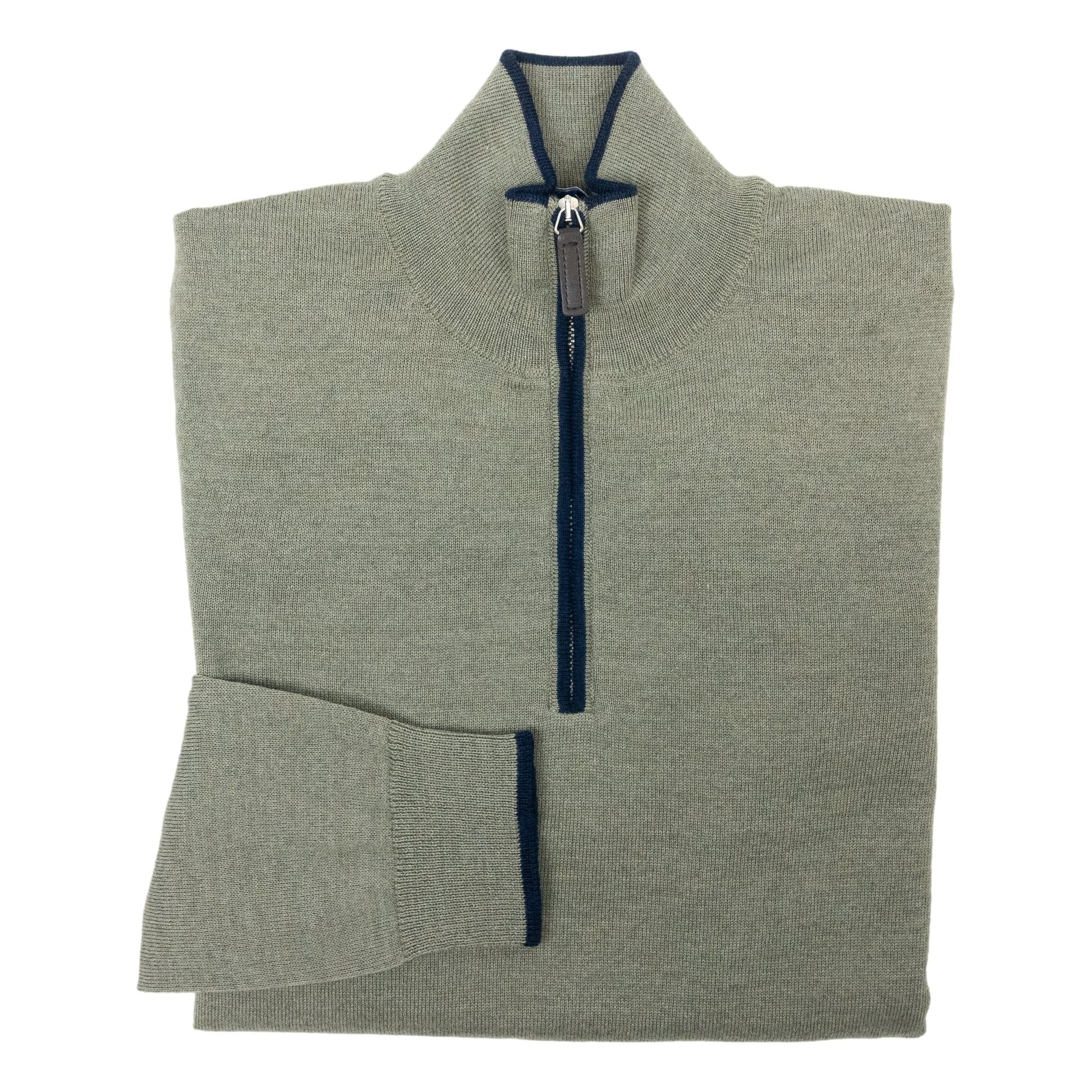 Merino Wool Quarter Zip Sweater