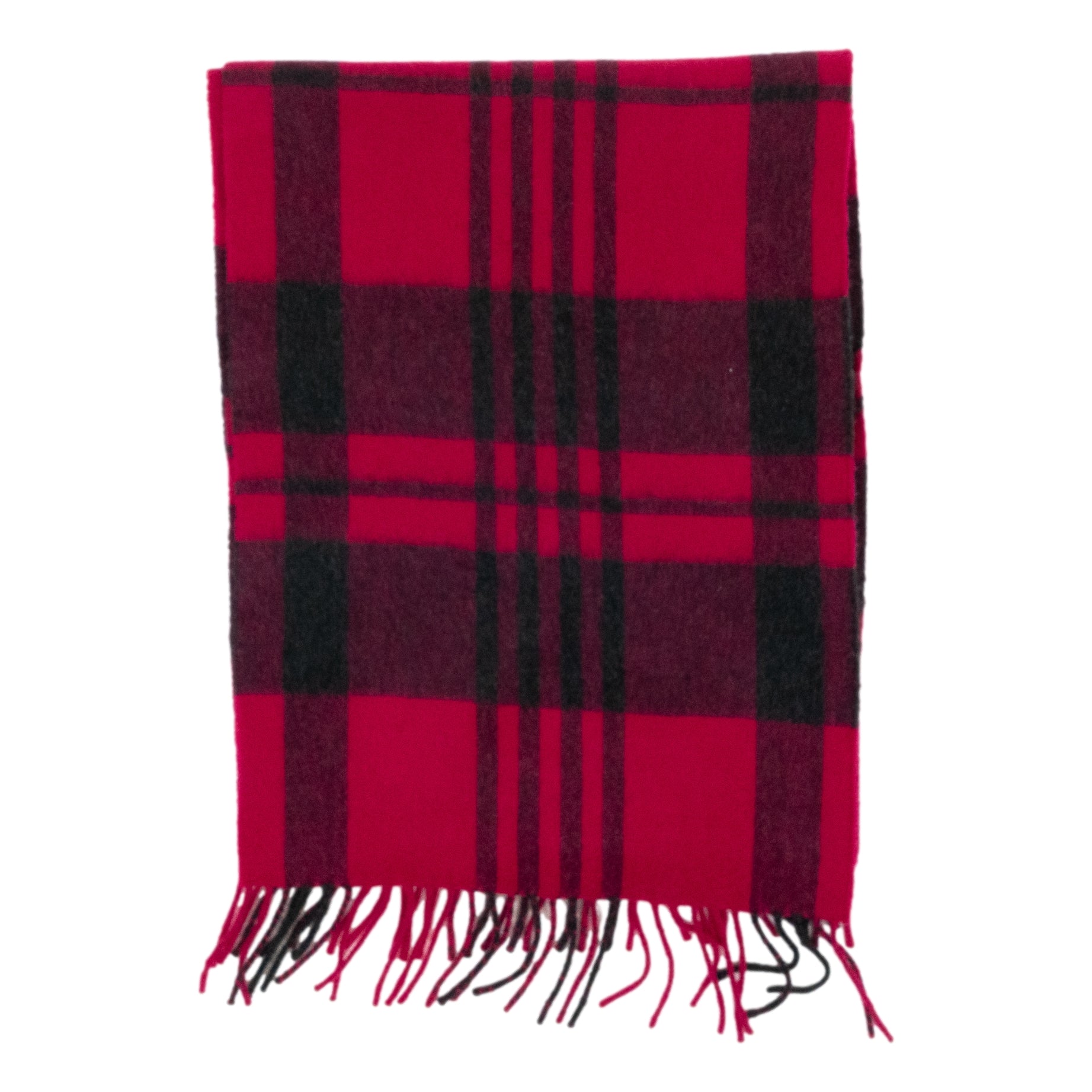 Ingles Beet Root Cashmere Plaid Scarf