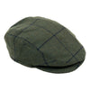 Loden with Navy Windowpane Wool Cap