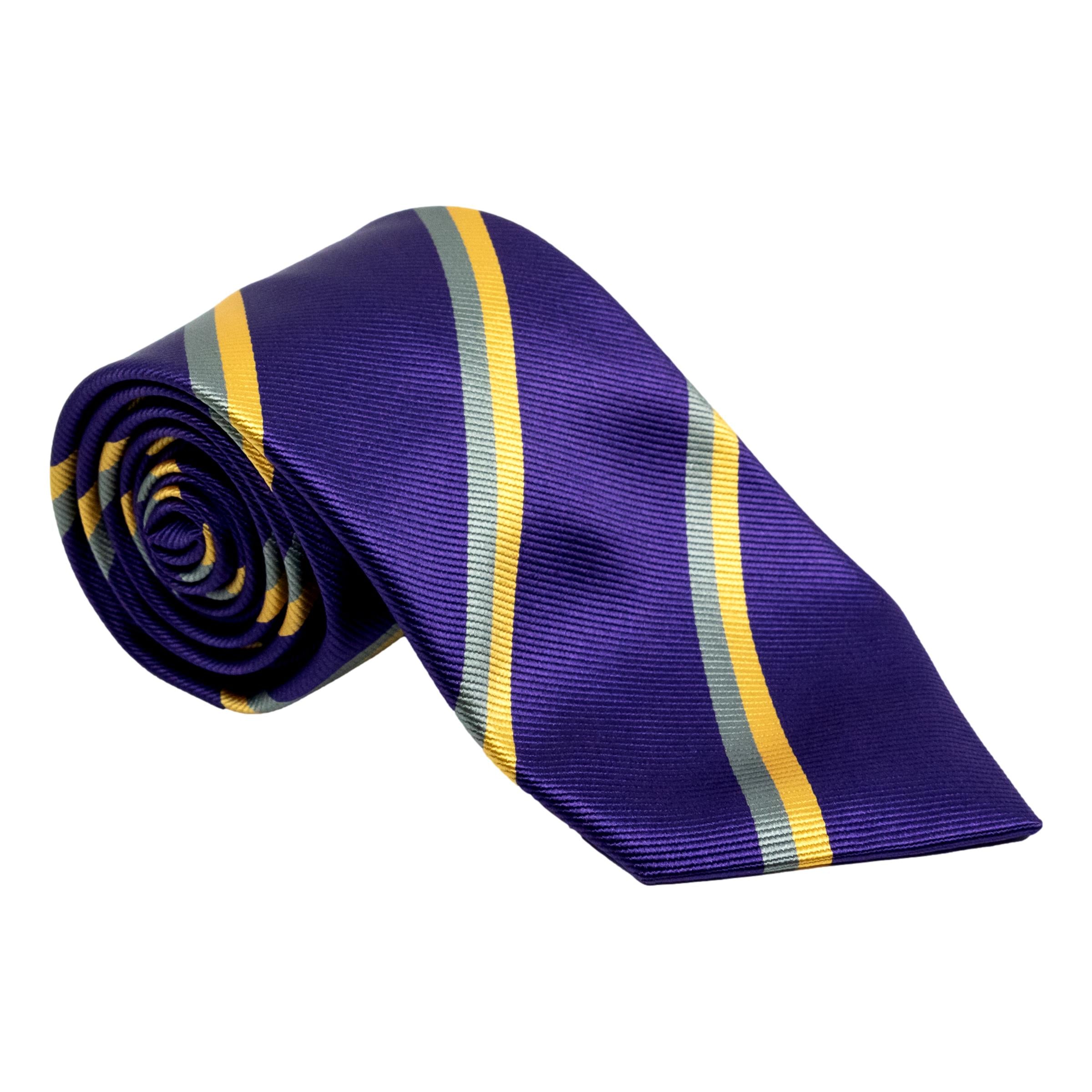 purple and yellow ties