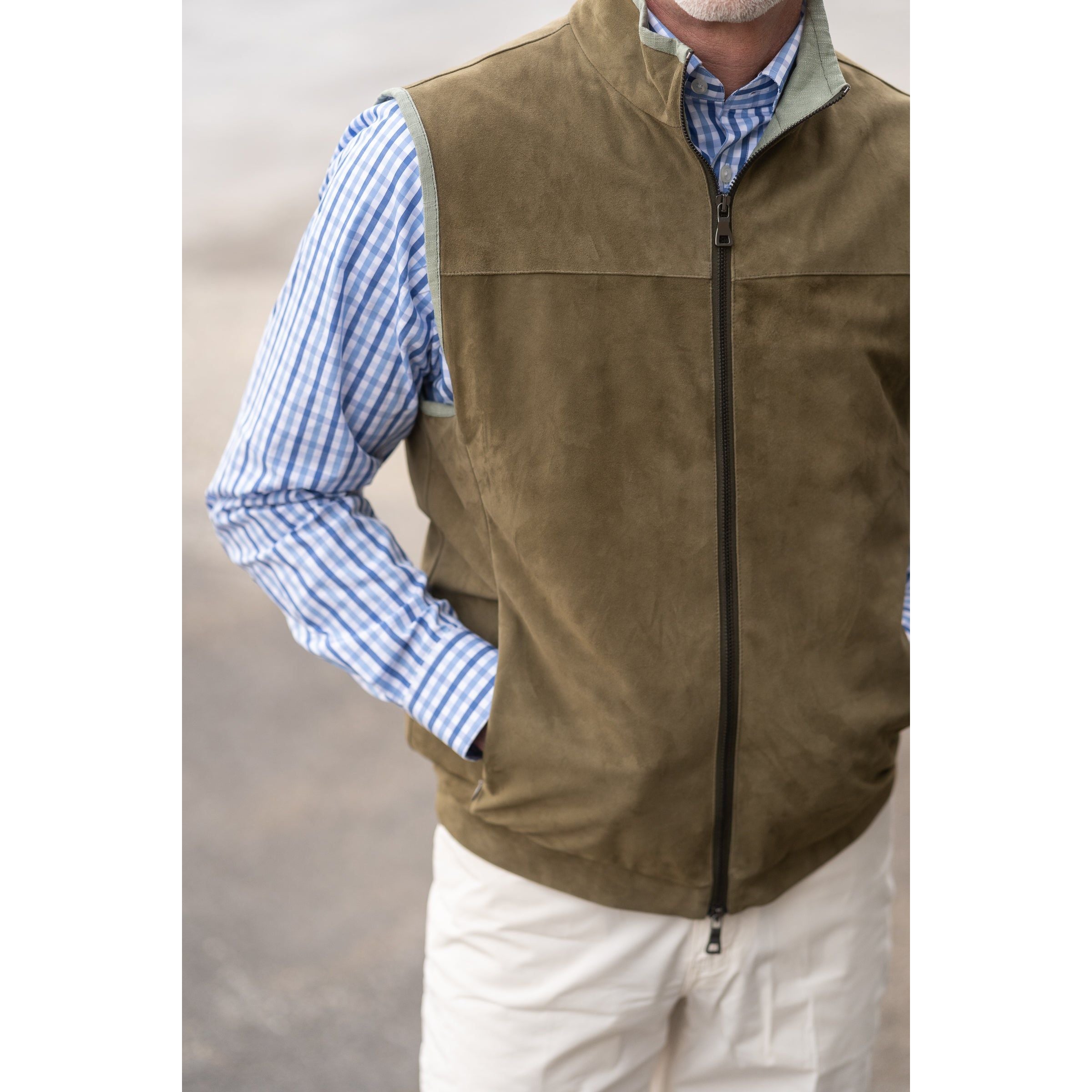 Loden Suede Waterville Vest – The Andover Shop
