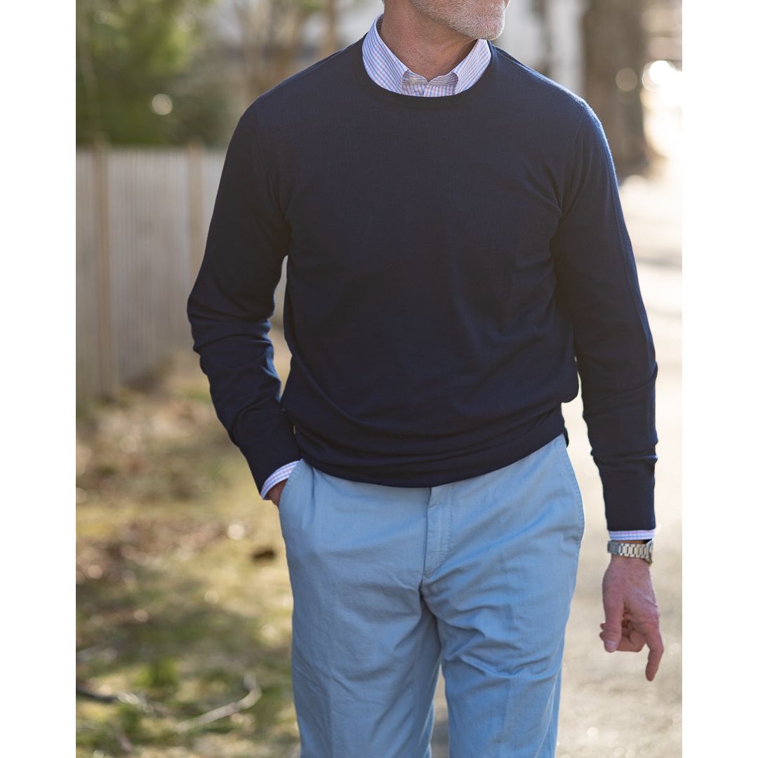 Superfine Merino Wool Crew Neck Sweater – The Andover Shop
