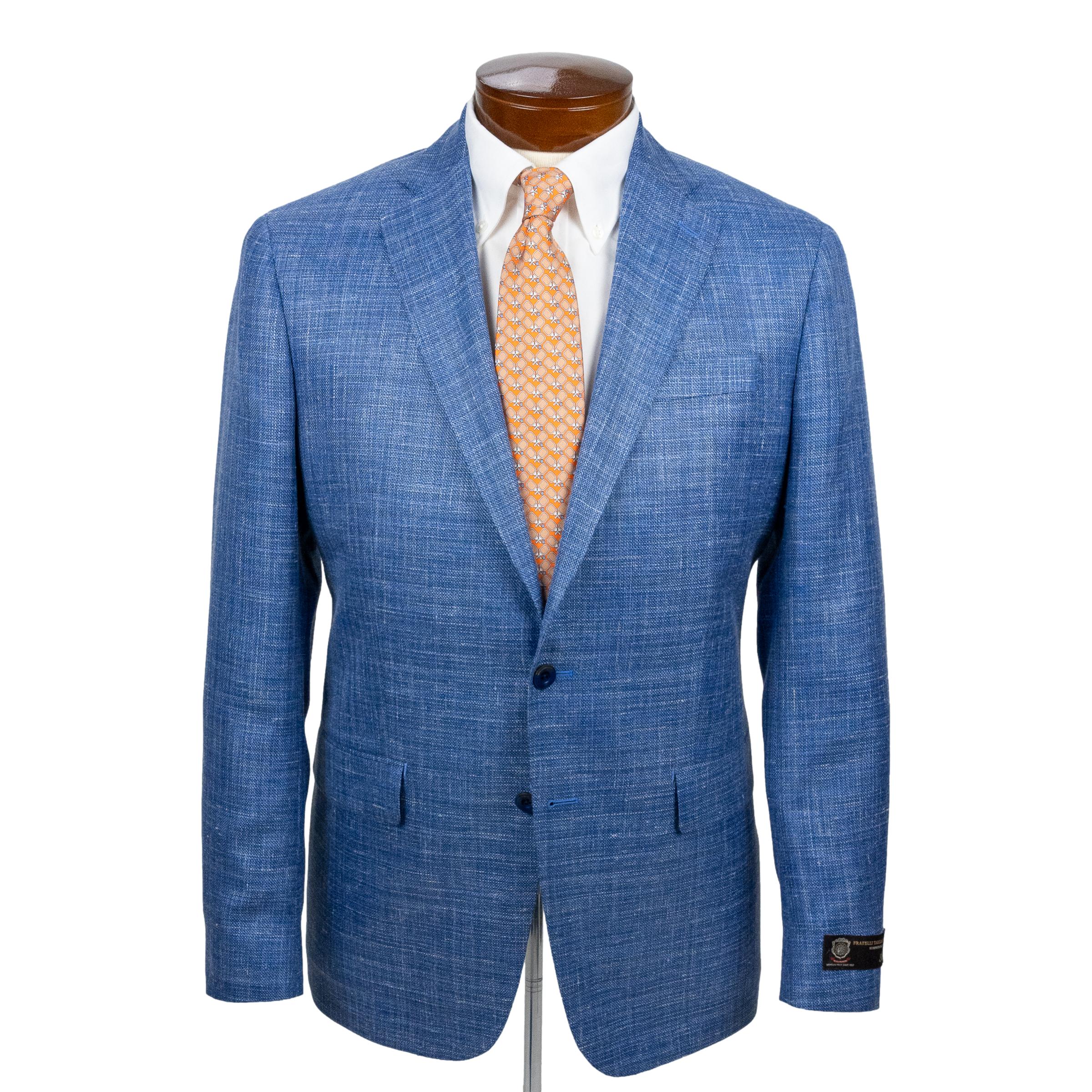 Sky Blue Wool, Silk, and Linen Sport Coat