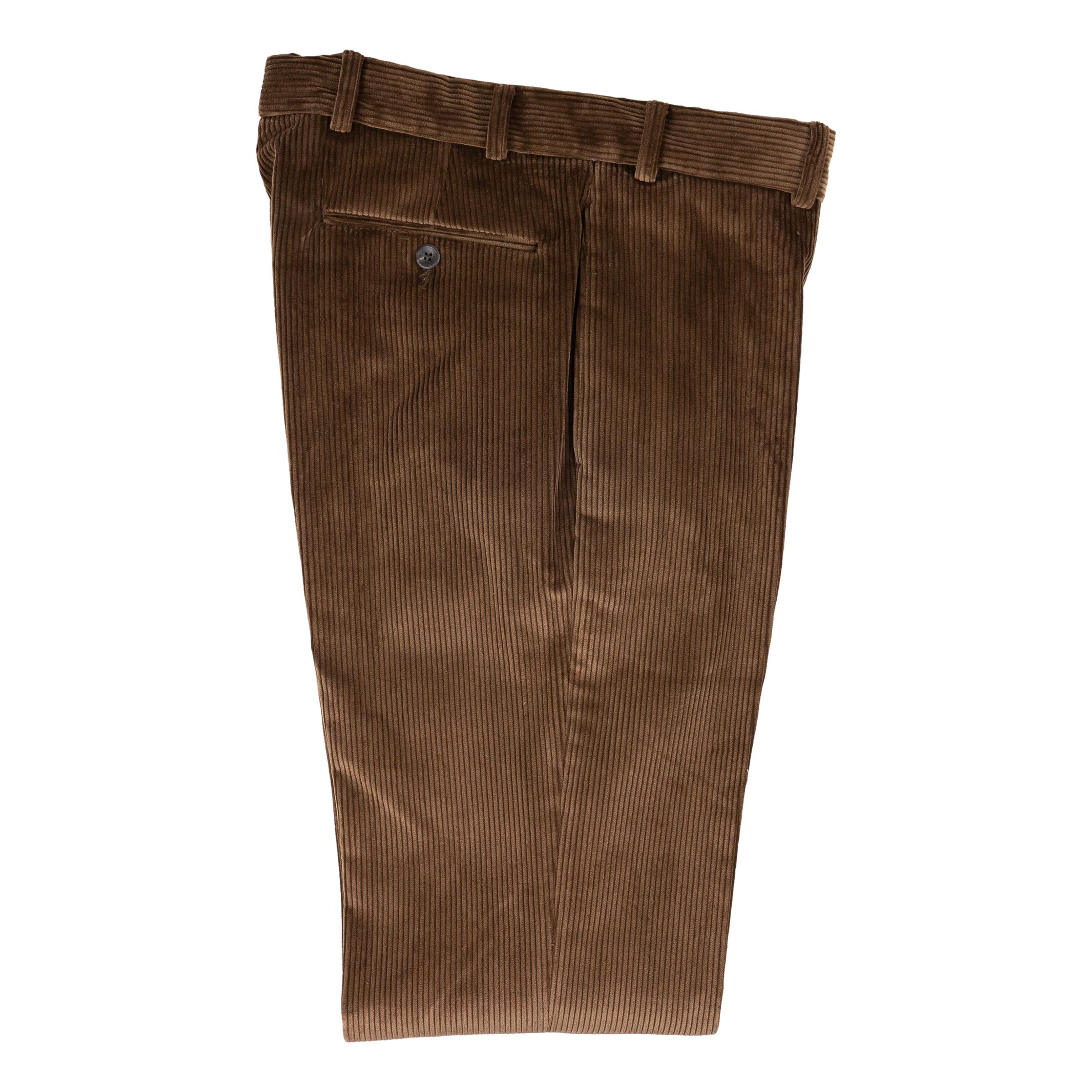 TanCorduroyPlainFrontTrouser.