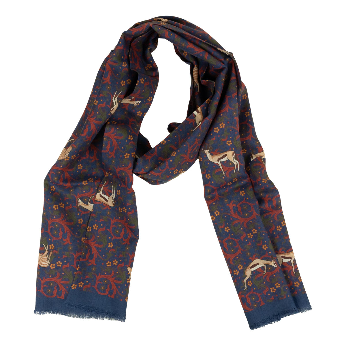 Zebra and Springbok Wool and Silk Blend Scarf – The Andover Shop