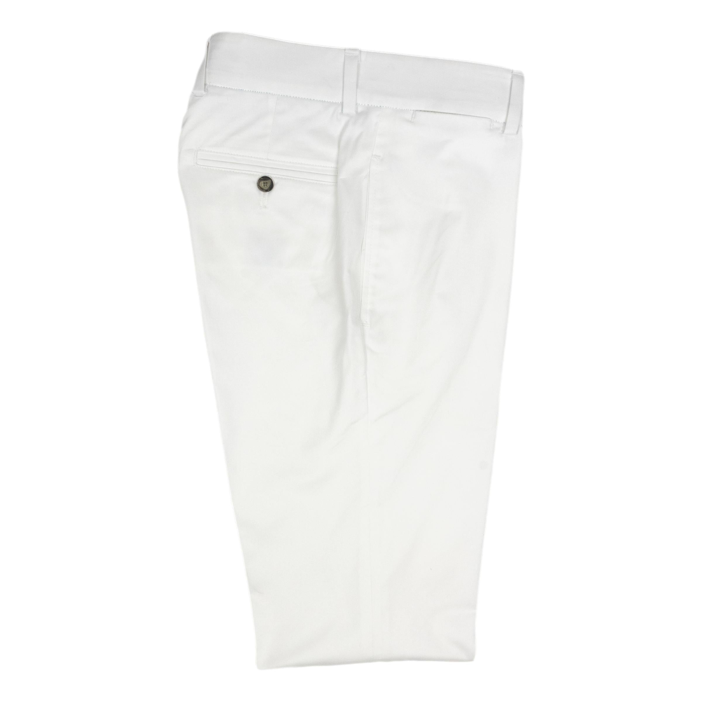 Cotton Khaki Twill Plain Front Trouser