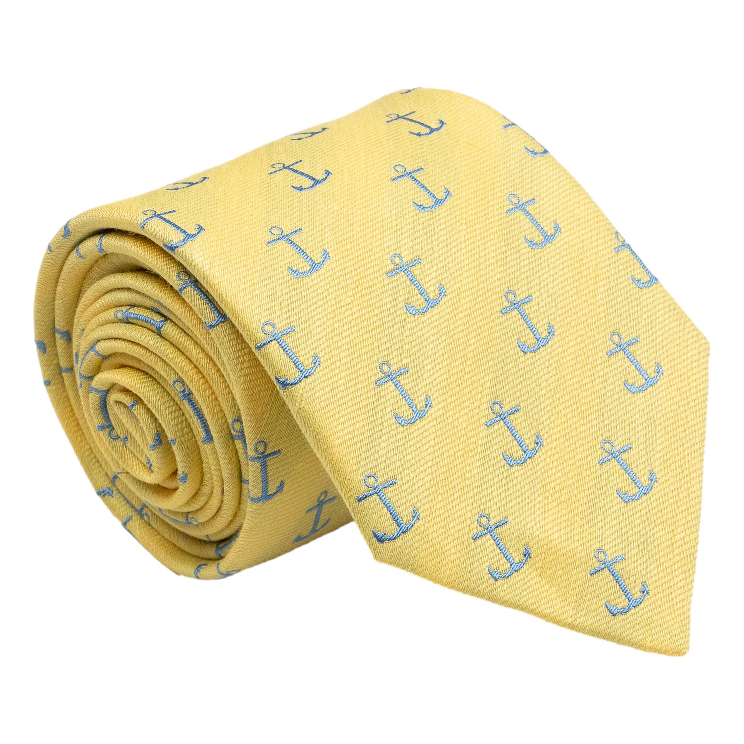Anchor Silk and Linen Tie
