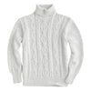 Wool and Cashmere Aran Turtleneck Sweater
