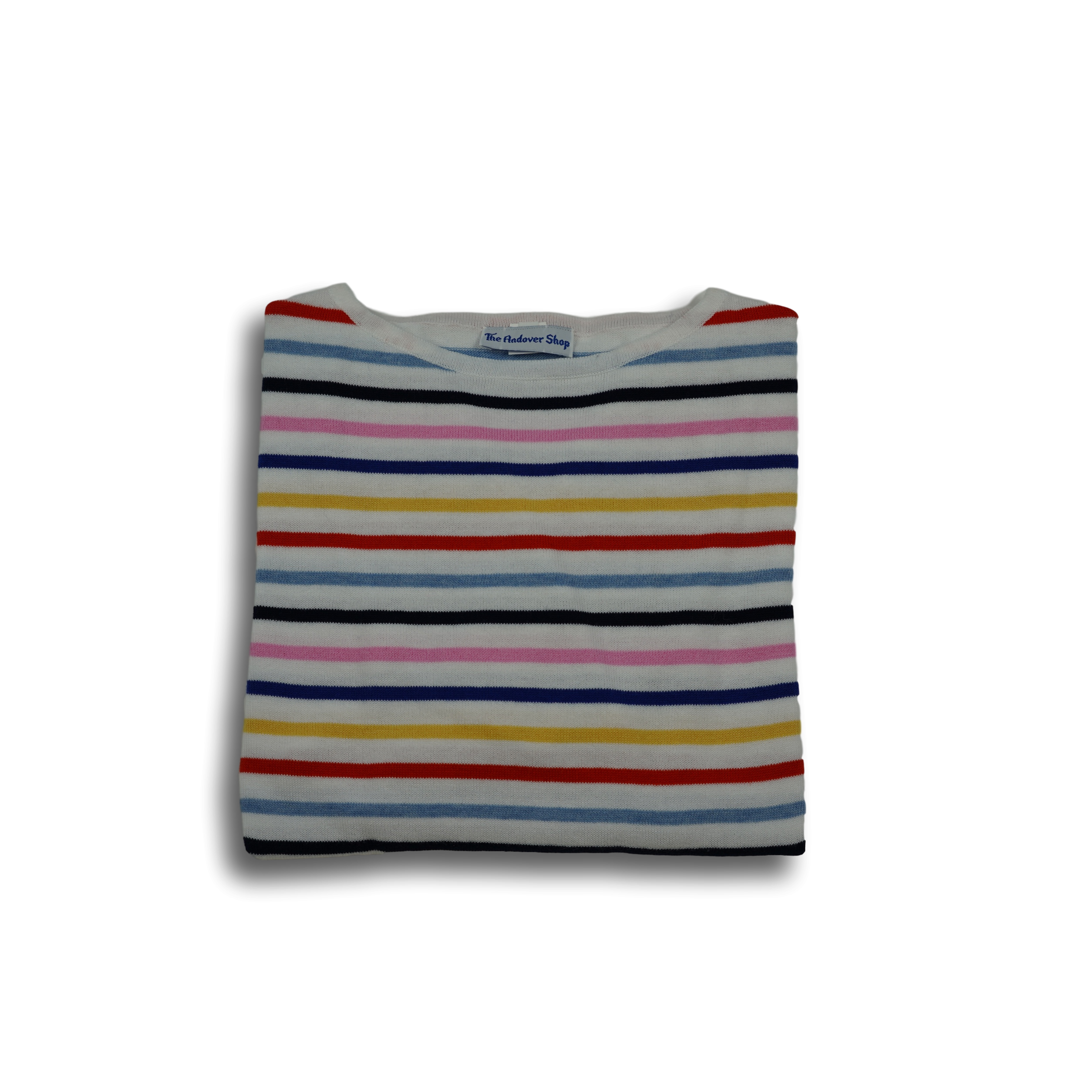 Boatneck 7 Color Stripe Sweater