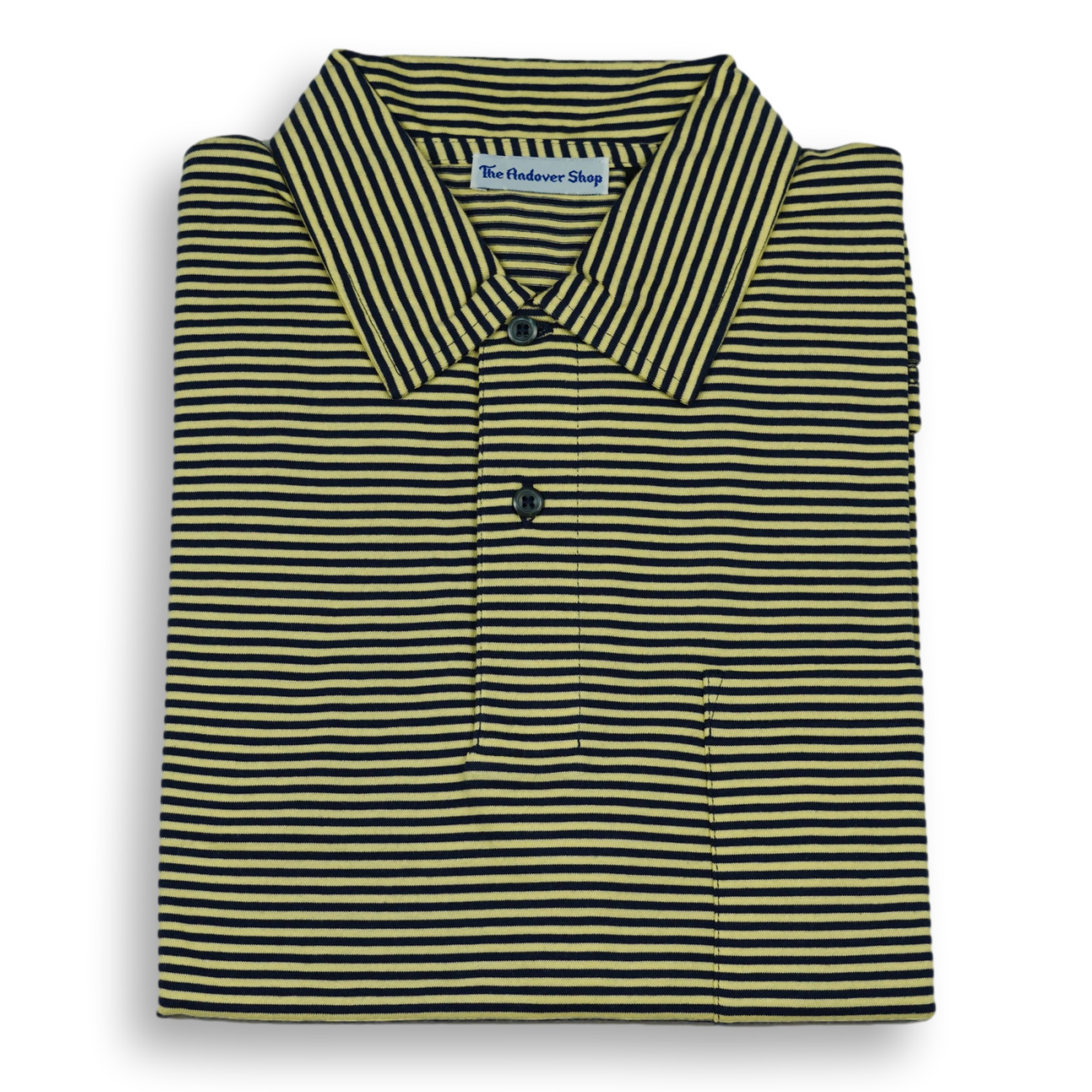 Striped Jersey Polo with Self Collar