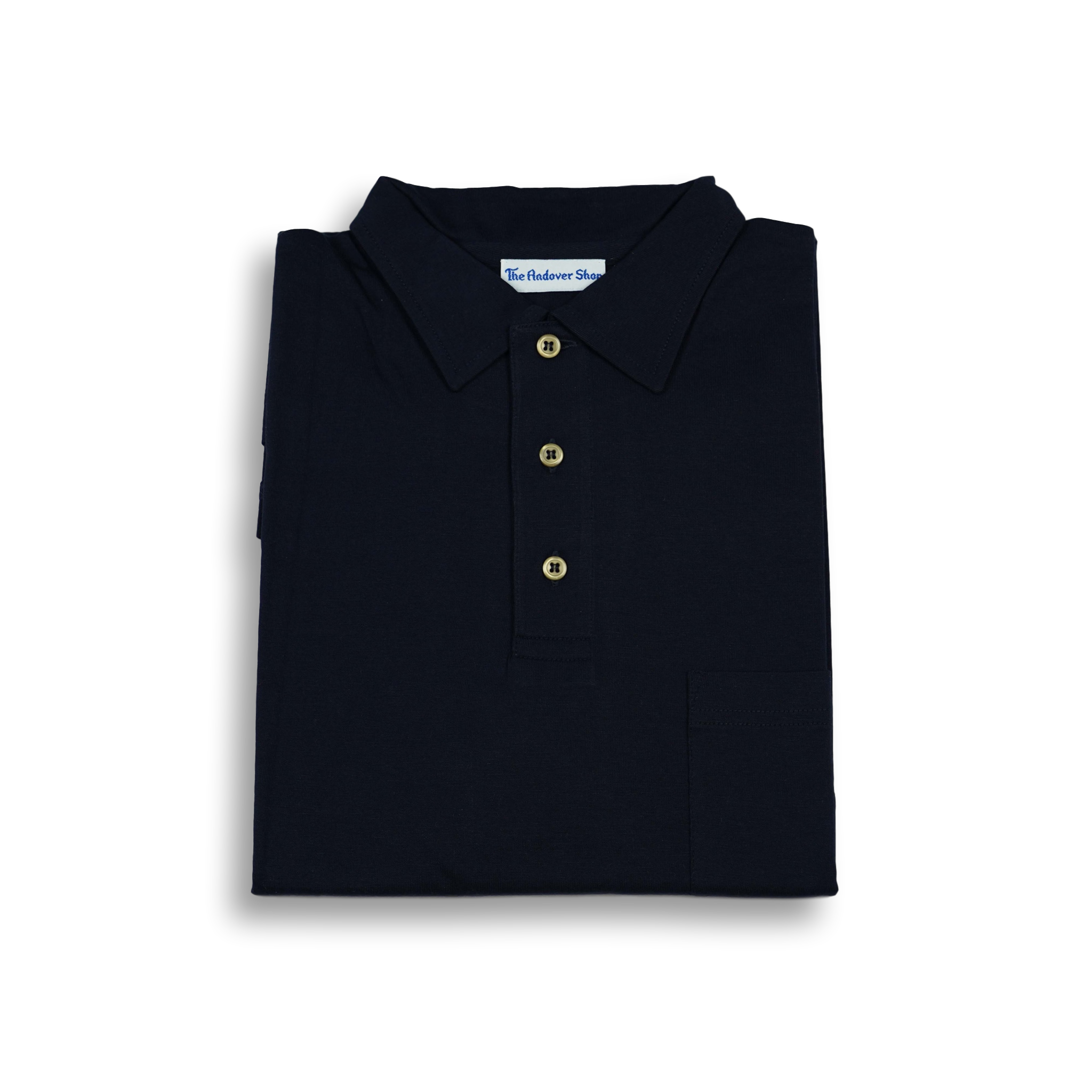 Solid Jersey Polo with Self Collar