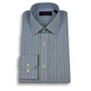 Blue Check with Windowpane Spread Collar Dress Shirt