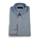 Blue Prince of Wales with Yellow Windowpane Button Down